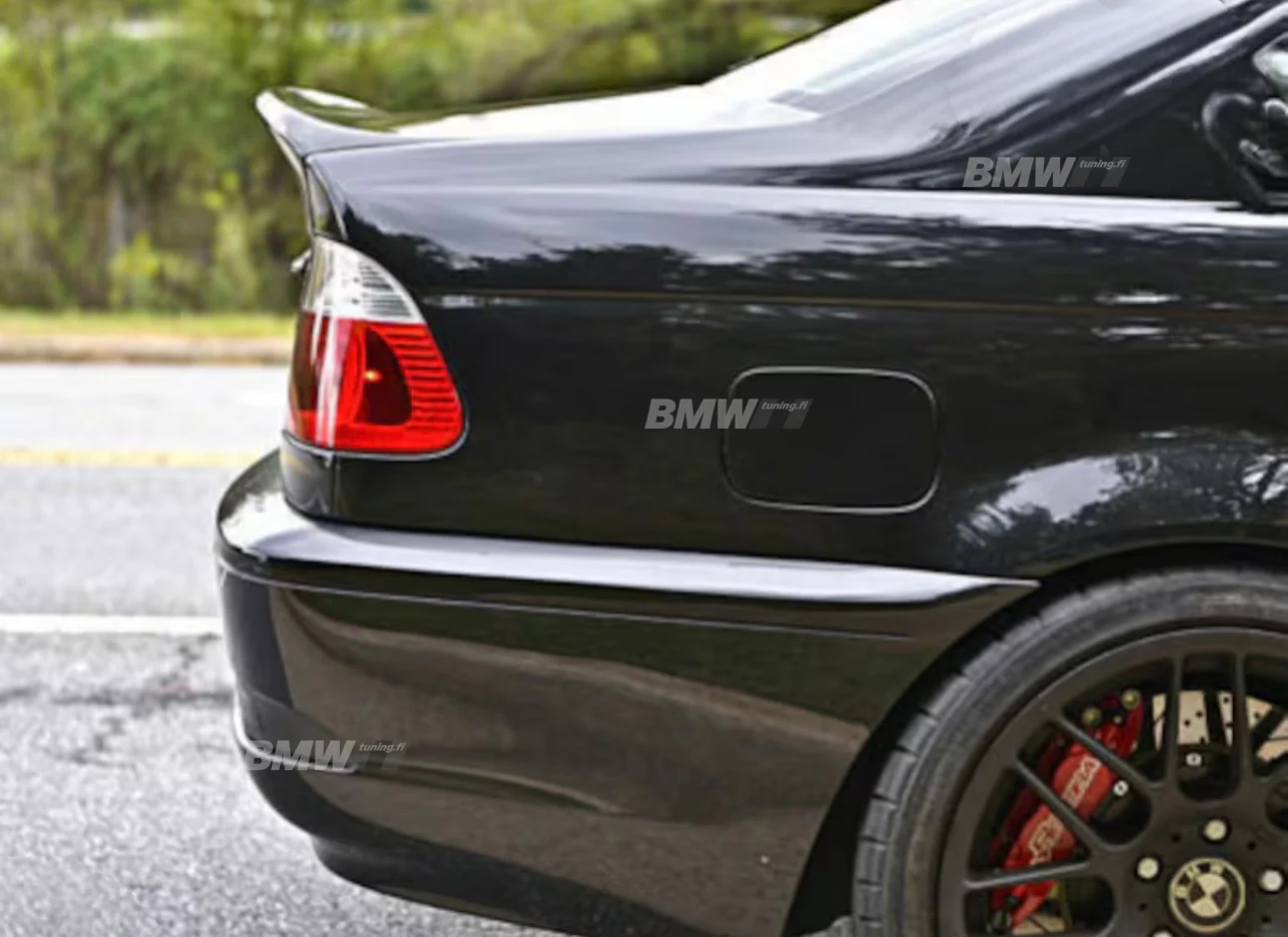 BMW E46 sedan 98-05 CSL look takaspoileri kiiltävän musta - Image 3