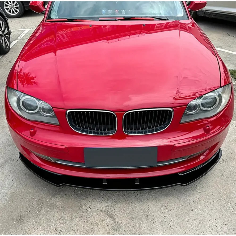 BMW E81 E82 E87 E88, Etupuskurin lippa kiiltävän musta vakio puskuriin - Image 3