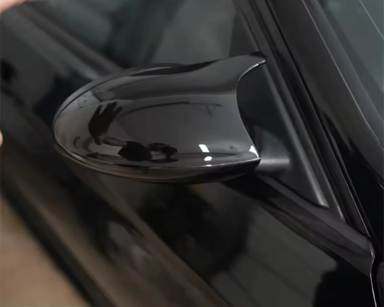 Bmw E90 E91 E92 E93 E81 E82 M3-Look kiiltävän mustat peilinkuoret - Image 4