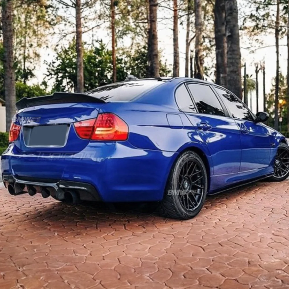 BMW E90 PSM-look kiiltävän musta takaspoileri - Image 5