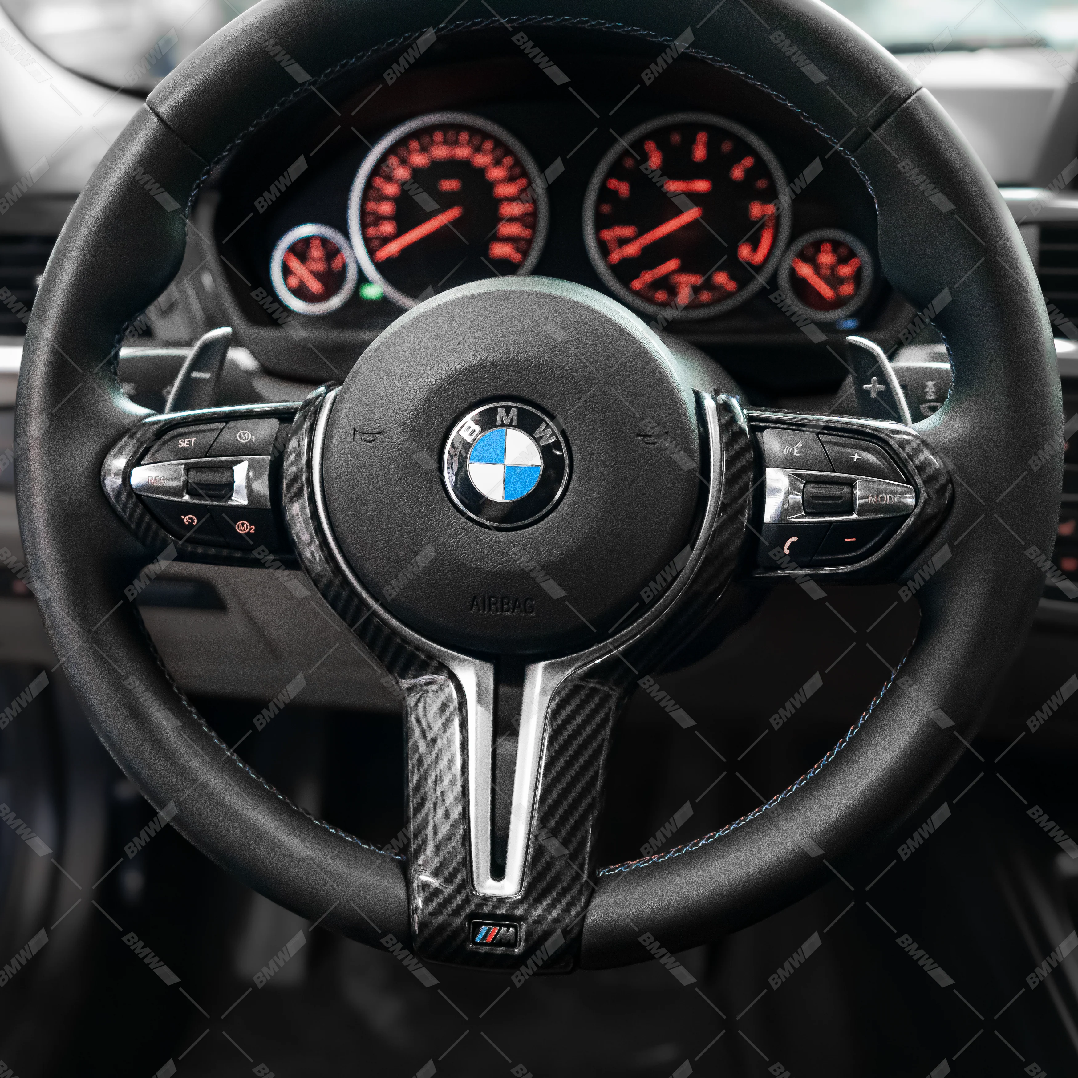 BMW F-sarjalaisiin carbon look ratin suoja M-sport - Image 4