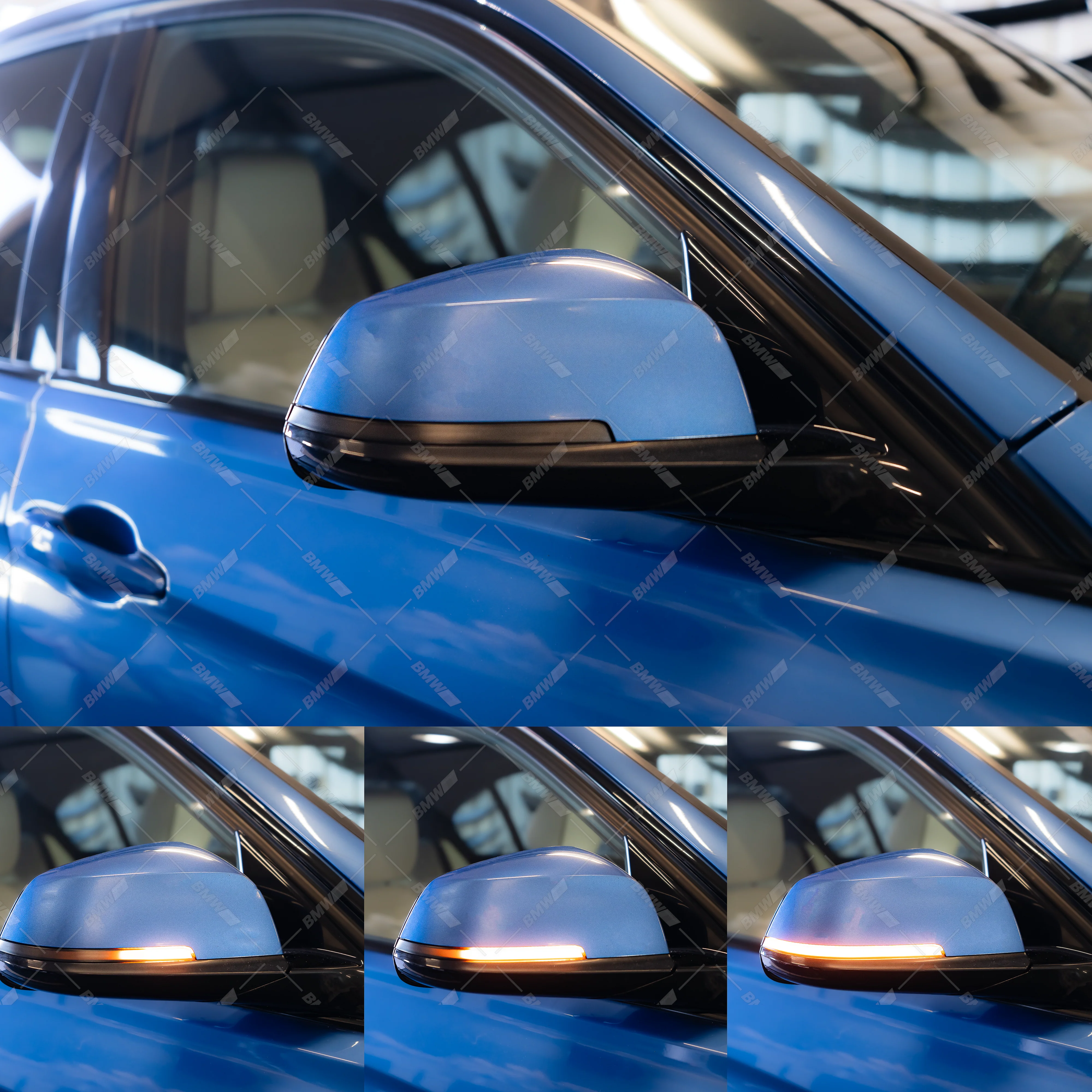BMW F20 F21 F22 F30 F31 F32 F33 F34 F36 F87 E84 tummat dynaamiset LED peilivilkut - Image 3