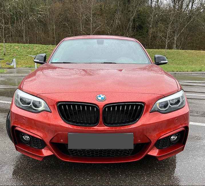 BMW F22 F23, Single grill kiiltävän mustat munuaiset - Image 4