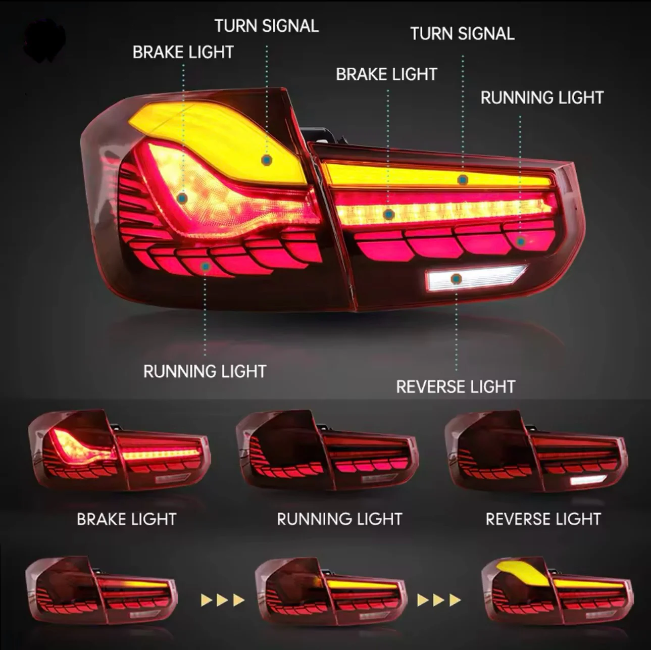 BMW F30 11-19 OLED takavalot - Image 3