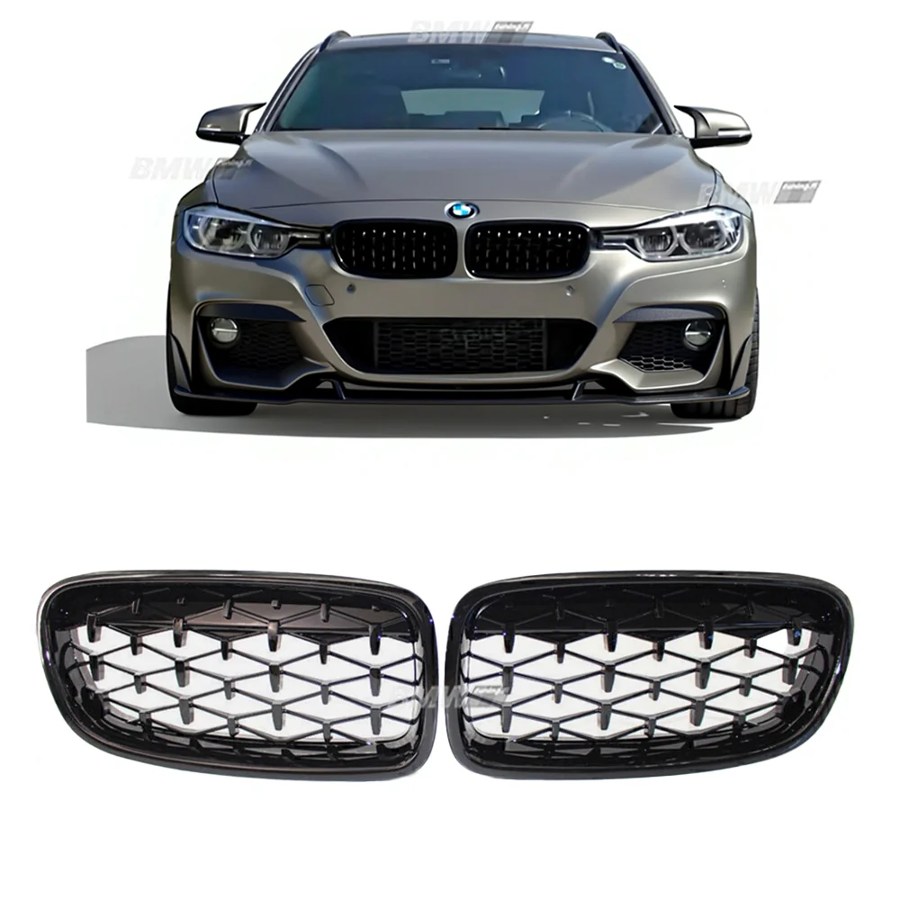 BMW F30 F31, Kiiltävän
mustat Diamond munuaiset