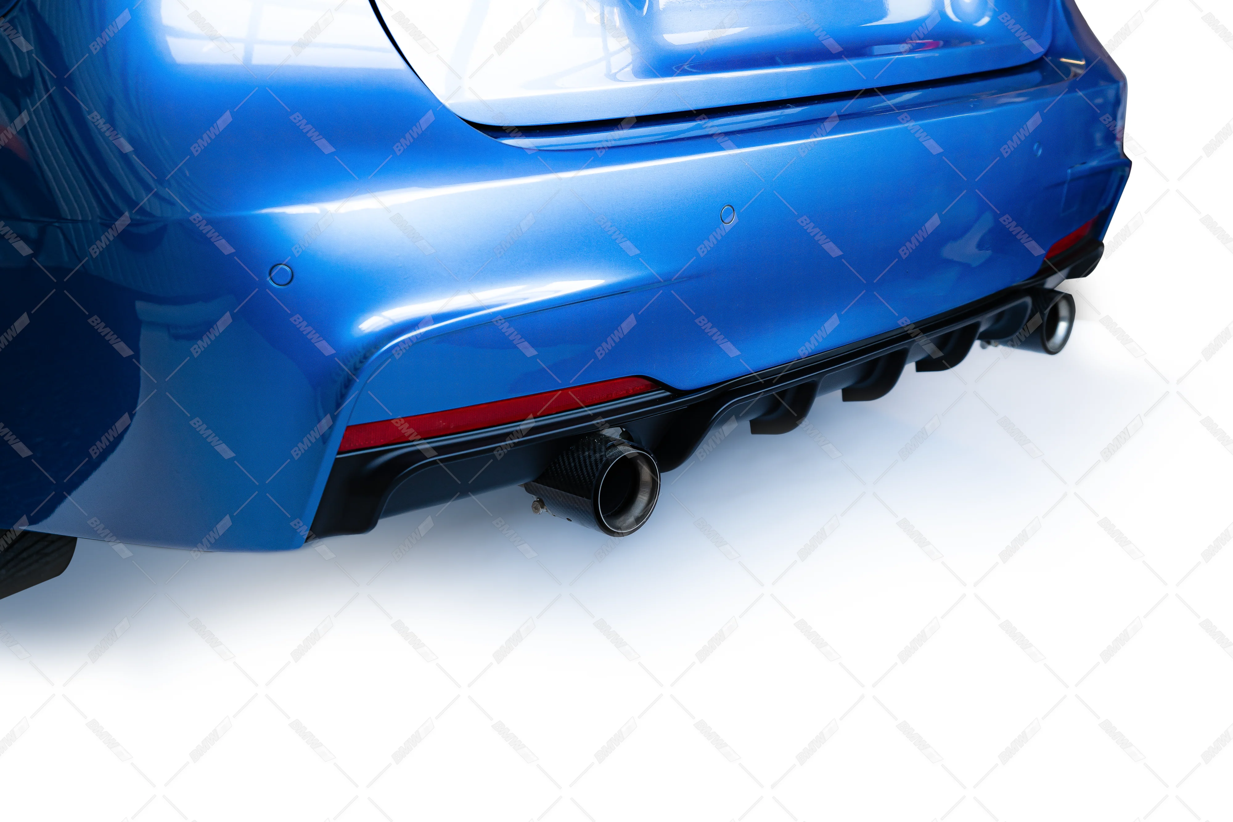 BMW F30 F31 M-Performance diffuusori M-Sport takapuskuriin, matta musta - Image 5