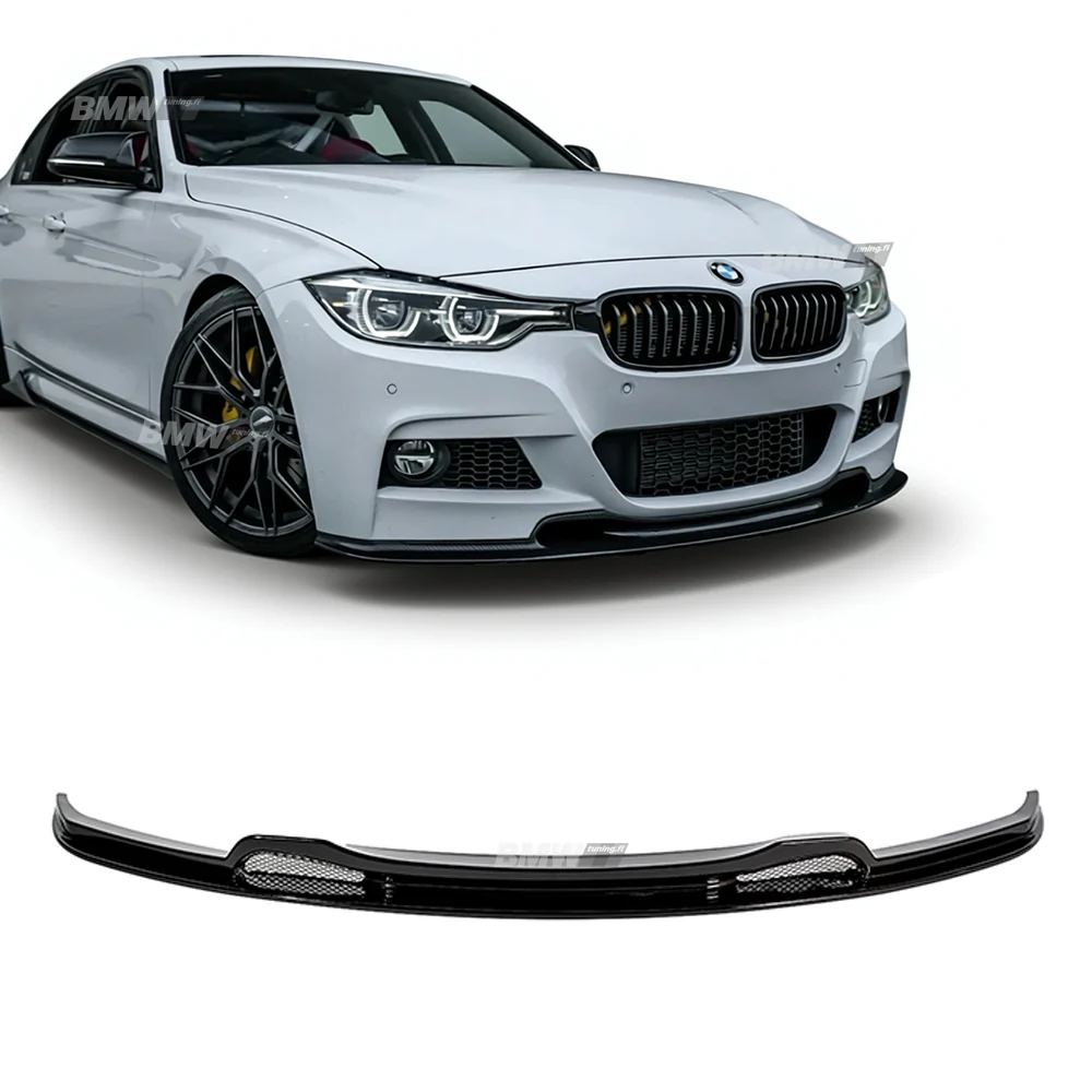 BMW F30 F31 V-style etupuskurin lippa kiiltävän musta