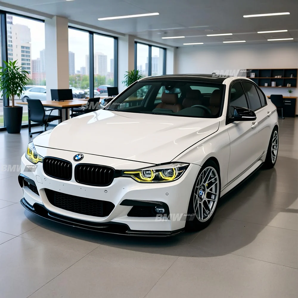 BMW F30 F31 V-style etupuskurin lippa kiiltävän musta - Image 3
