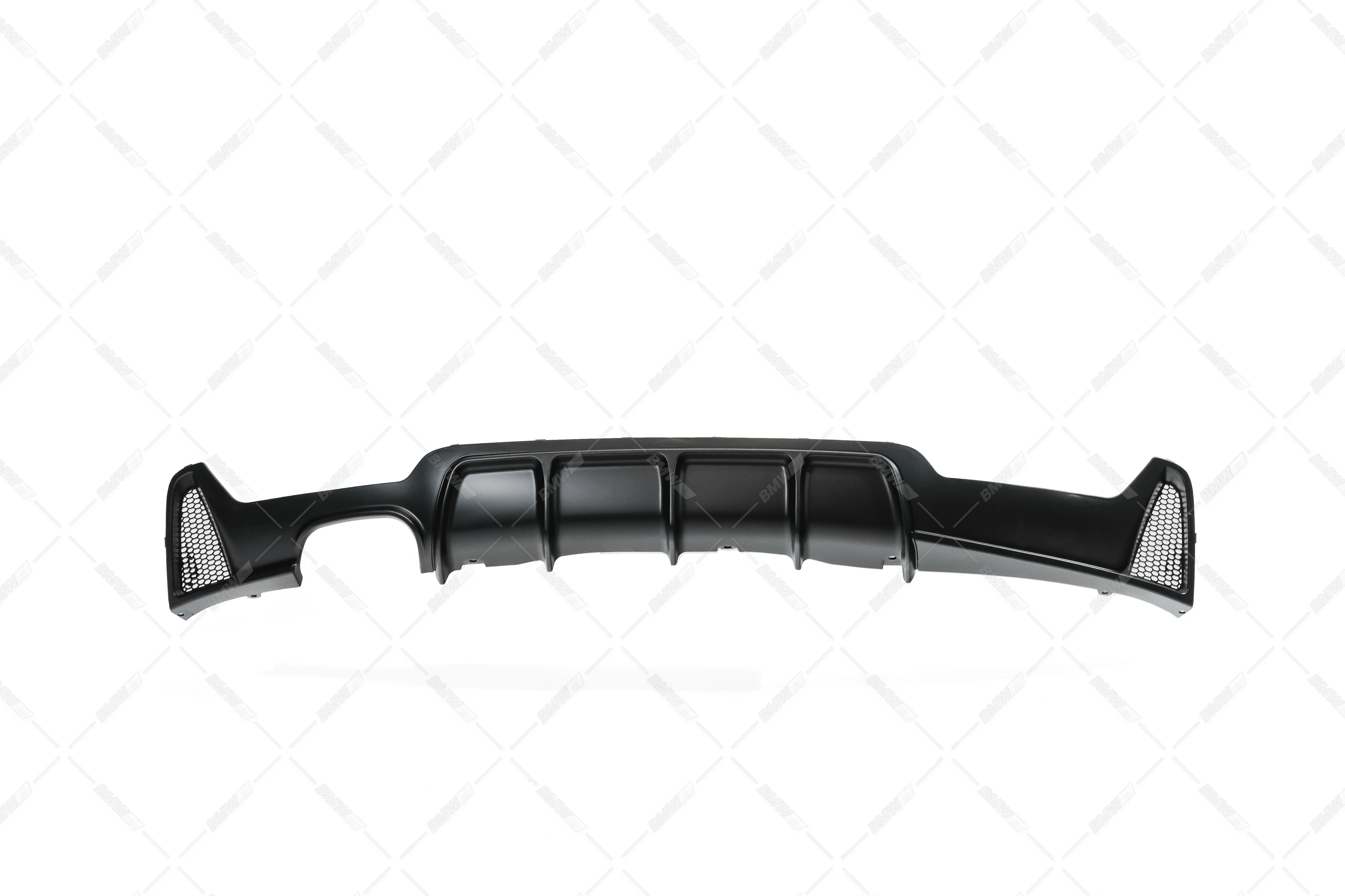 BMW F32 F33 F36 13-21 M-Performance matta musta takapuskurin diffusori kahdelle putkenpäälle vasemmalla - Image 3