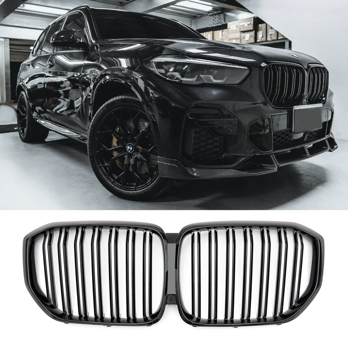 BMW G05 X5 kiiltävän mustat M-Look munuaiset - Image 5