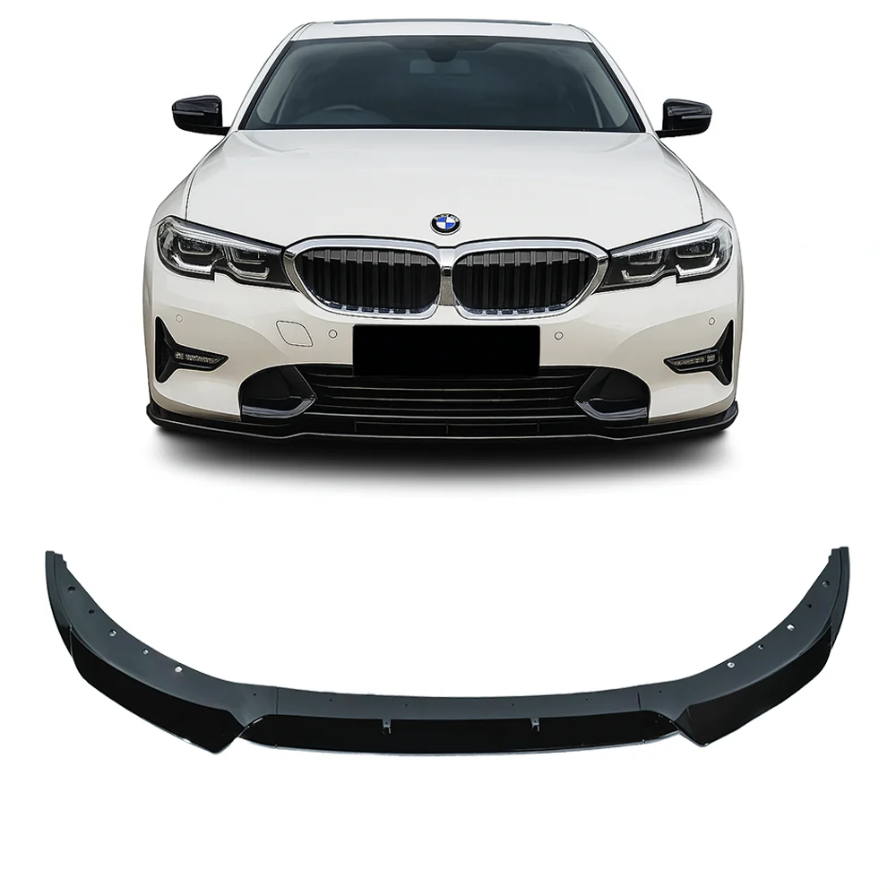 BMW G20 G21, kiiltävän musta etuspoileri vakio etupuskuriin