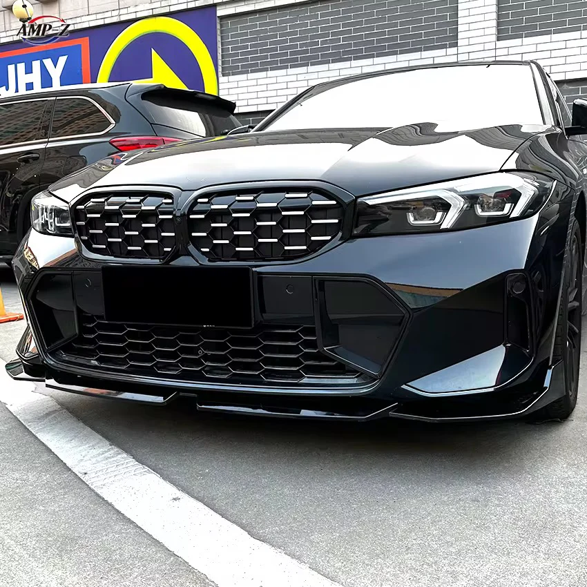 BMW G20/G21 LCI Etupuskurin spoileri kiiltävän musta - Image 4