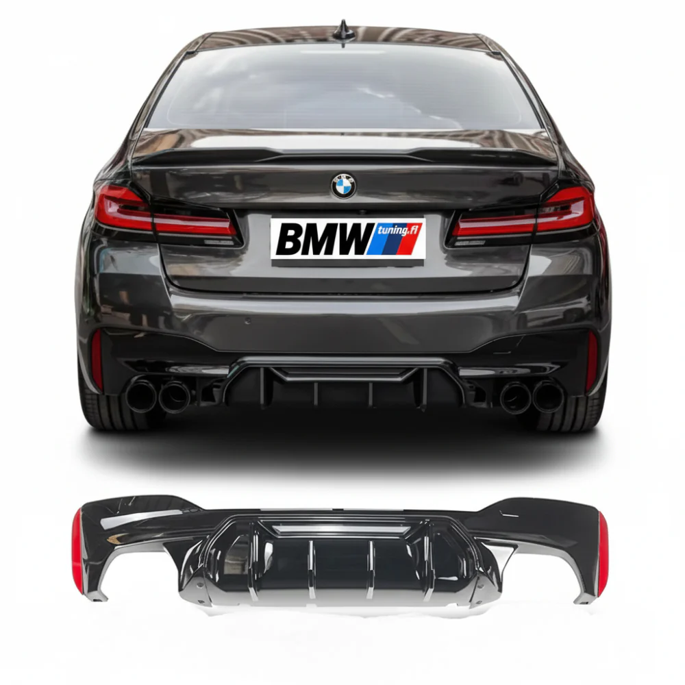 BMW G30 G31 G38, M5 Competition look diffuusori kiiltävän musta