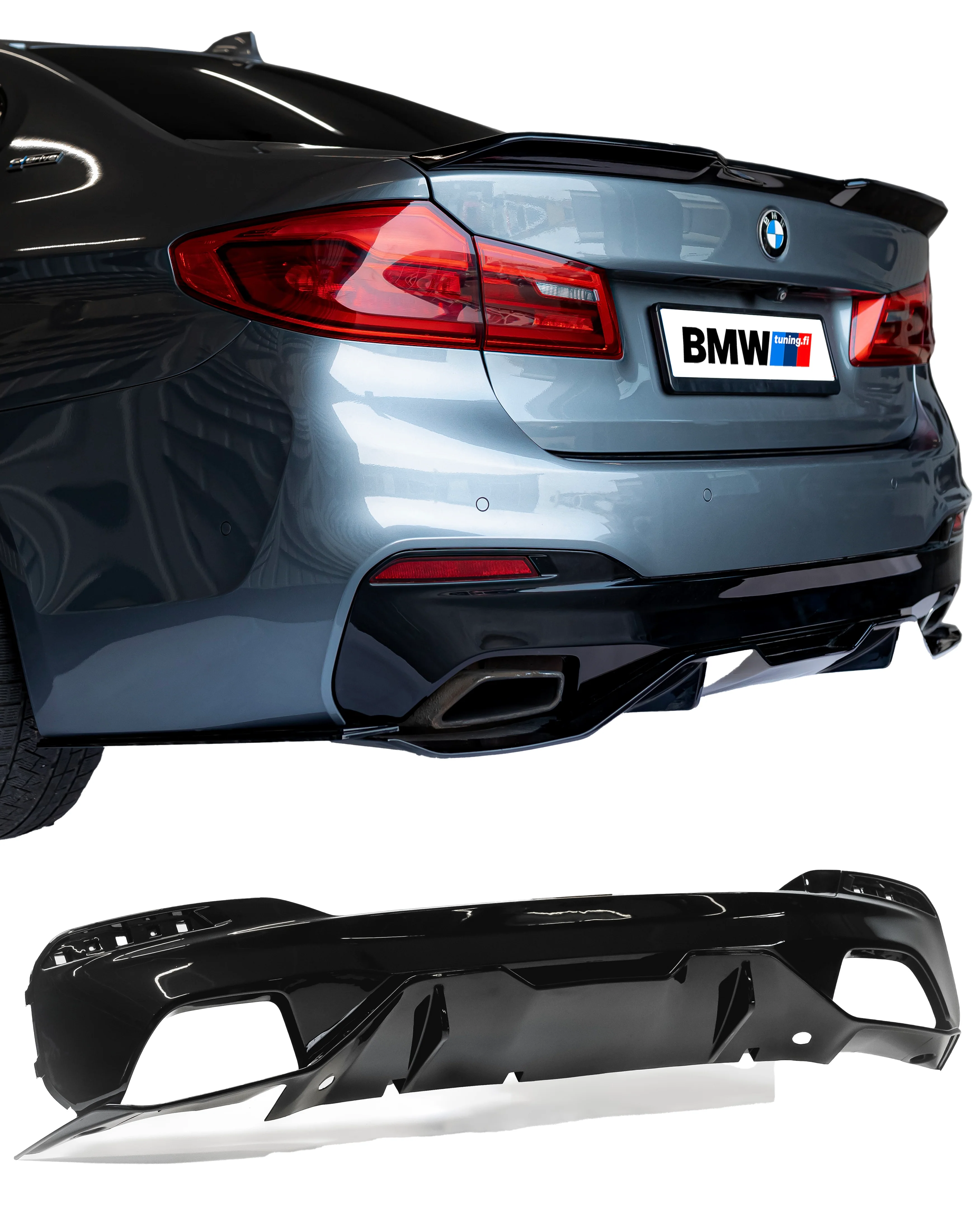 Bmw G30 G31 kiiltävän musta M-performance diffuusori - Image 7