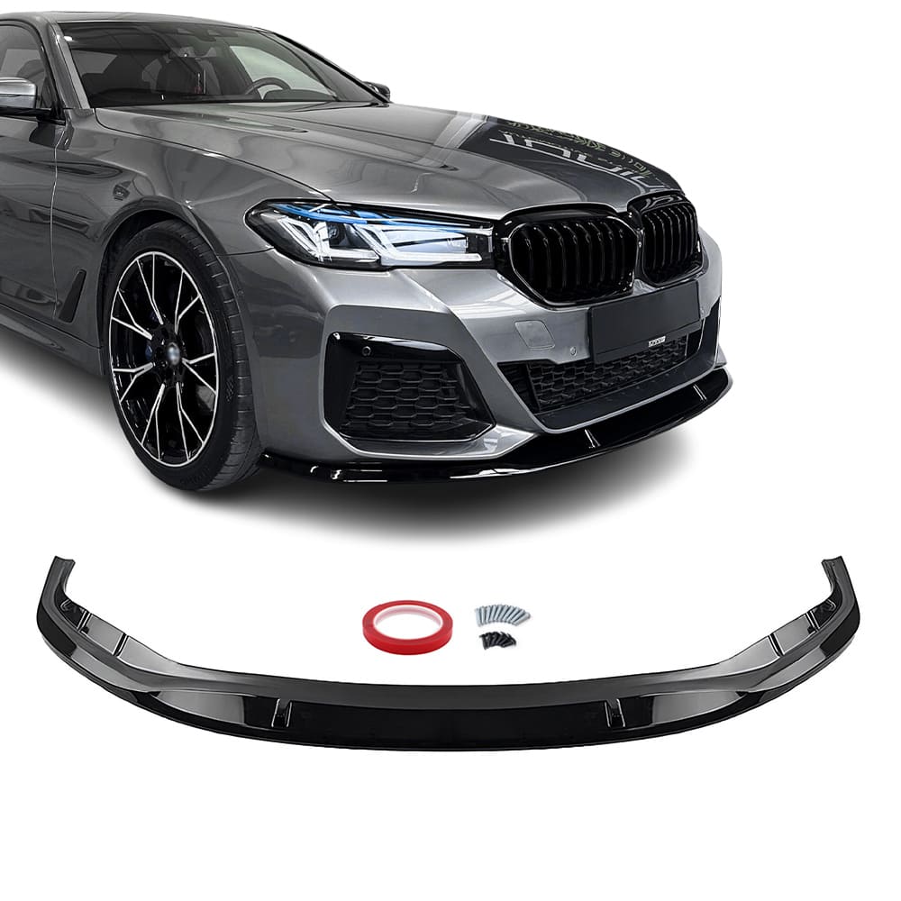 BMW G30 G31 LCI,  kiiltävän musta etuspoileri
