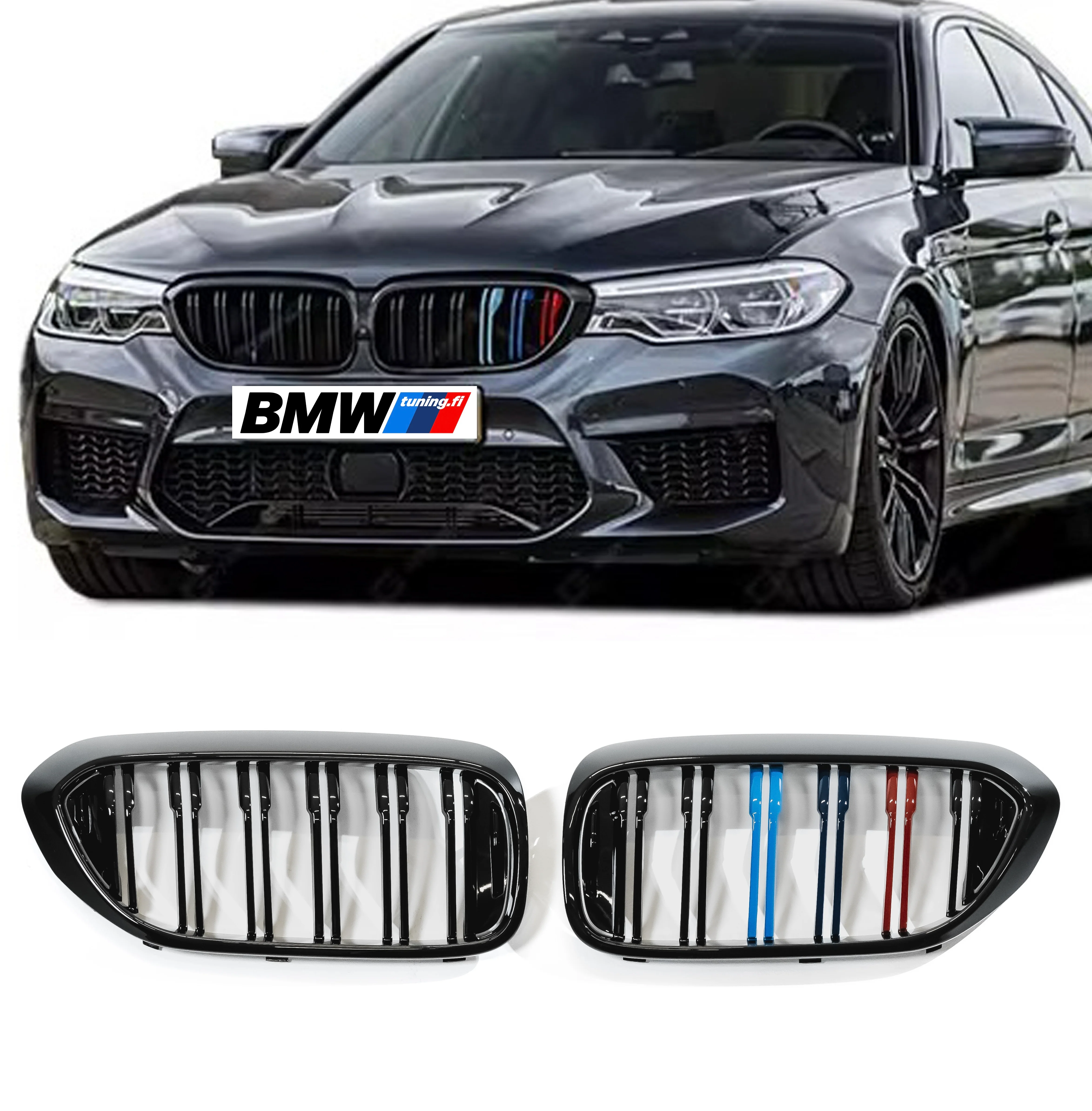 BMW G30 G31 , M-look kiiltävän mustat M-color munuaiset