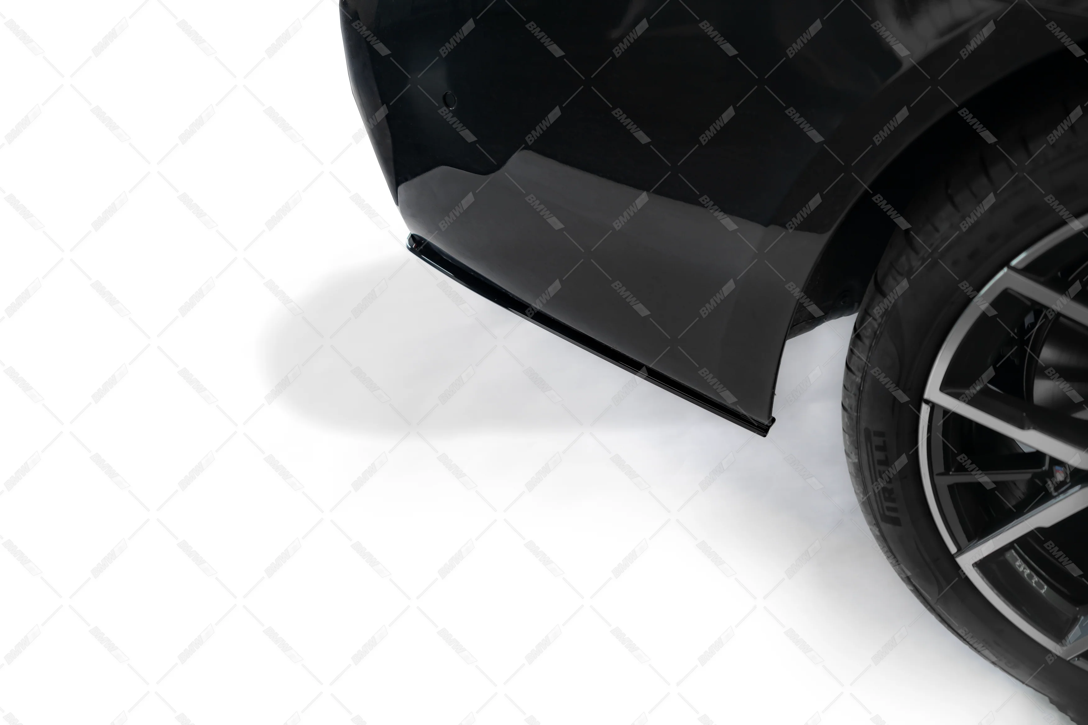 BMW G30 G31, takapuskurin kiiltävän mustat lipat lisäpalat, kulmasplitterit - Image 4