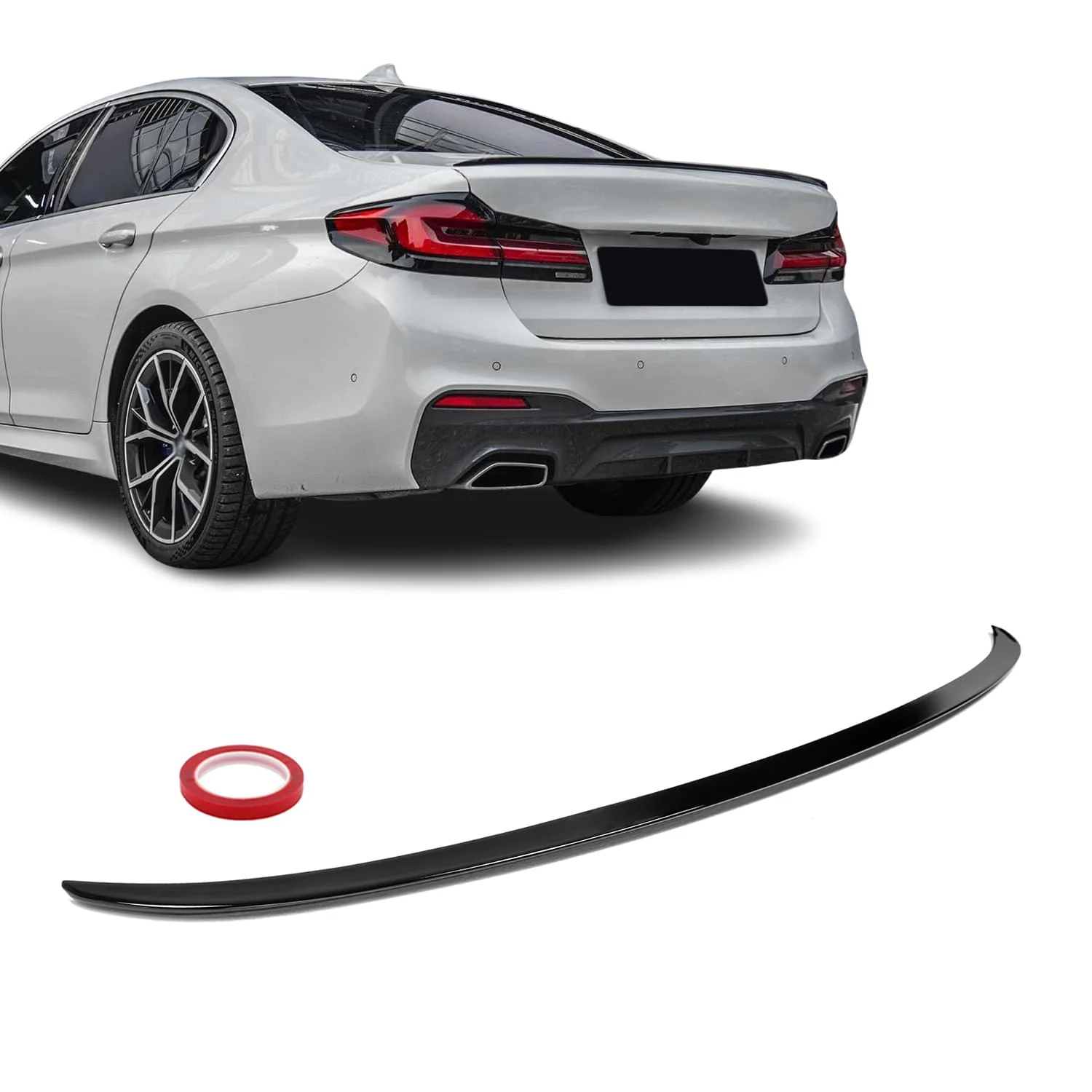 BMW G30 kiiltävän musta M5-look takaspoileri